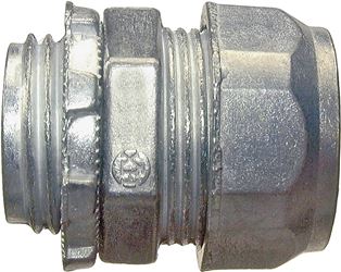 Halex 02115 Connector, 1-1/2 in Compression, Zinc, 5/BX