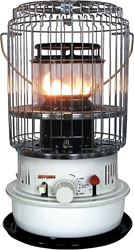 Kero World KW-12/DH1051 Portable Heater, 1.1 gal Fuel Tank, Kerosene, 10500 Btu, 350 sq-ft Heating Area, White