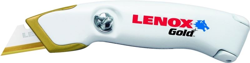Lenox 20354SSFK1 Utility Knife, Titanium Blade, Comfort-Grip Handle, White Handle