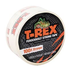 T-Rex 241401 Packaging Tape, 54.6 yd L, 1.88 in W, Clear