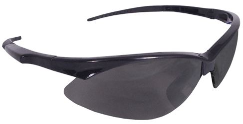 Radians AP1-20-GF12 Safety Glasses, Hard-Coated Lens, Black Frame, Pack of 12