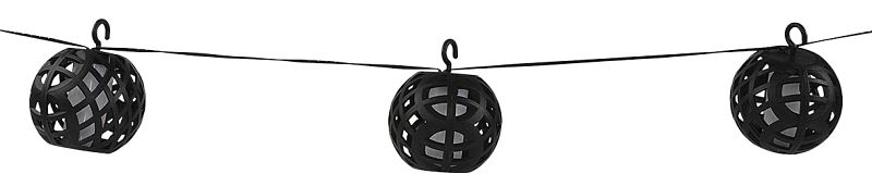 Boston Harbor Solar Dancing Flame Rattan Ball String Light, 8 PC