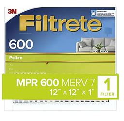 Filtrete 9880DC-6 Air Filter, 12 in L, 12 in W, 7 MERV, 600 MPR, Cardboard Frame, Pack of 4