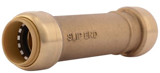 SharkBite U3016LFA Slip Pipe Coupling, 3/4 in, Brass, 200 psi Pressure