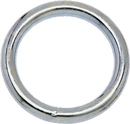 Campbell T7665032 Welded Ring, 200 lb Working Load, 1-1/4 in ID Dia Ring, #7 Chain, Steel, Nickel-Plated
