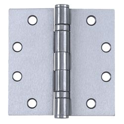 Tell Manufacturing HG100004 Square Corner Door Hinge, Steel, Satin Chrome