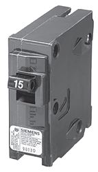 Siemens Q115 Circuit Breaker, Mini, 15 A, 1 -Pole, 120/240 V, Fixed Trip, Plug Mounting