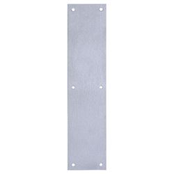 Tell Manufacturing DT100072 Push Plate, Aluminum/Steel, Satin, 15 in L, 3-1/2 in W, 0.05 ga Thick