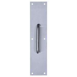 Tell Manufacturing DT100067 Door Pull Plate, 3-1/2 in W, Stainless Steel, Satin