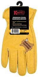 Kinco 90W-M Driver Gloves, Womens, M, Keystone Thumb, Easy-On Cuff, Grain Deerskin Leather, Gold