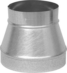 Imperial GV1204 Stove Pipe Reducer, 8 x 7 in, 26 ga Thick Wall, Black, Galvanized