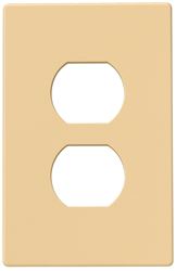 Eaton Wiring Devices PJS8V Wallplate, 4-1/2 in L, 2-3/4 in W, 1 -Gang, Polycarbonate, Ivory, High-Gloss