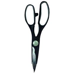 Chef Craft 21000 Kitchen Shears, Stainless Steel Blade, Plastic Handle, 8 in OAL, Sharp Blade, Dishwasher Safe: Yes