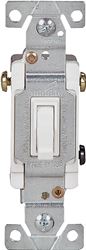 Eaton Wiring Devices 1303W-BOX Toggle Switch, 15 A, 120 V, Polycarbonate Housing Material, White, Pack of 10