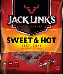 Jack Links 10000007616 Snack, Jerky, Sweet, Hot, 2.85 oz, Pack of 8