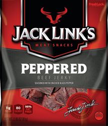 Jack Links 10000007614 Snack, Jerky, Pepper, 2.85 oz, Pack of 8