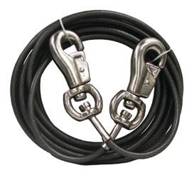 Boss Pet PDQ Q683000099 Super Beast Tie-Out, 30 ft L Belt/Cable, For: Dogs Up to 125 lb