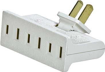 Eaton Wiring Devices BP1792W-SP Outlet Adapter, 2 -Pole, 15 A, 125 V, 3 -Outlet, NEMA: NEMA 1-15R, White