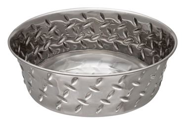 Loving Pets 7257 Pet Feeding Dish, XL, 3 qt Volume, Stainless Steel, Silver