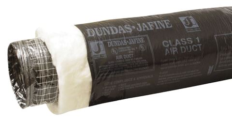 Dundas Jafine BPC1225 Flexible Insulated Duct, 25 ft L, Polyester, Black