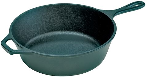 Lodge L8DSK3 Deep Skillet, 10-1/4 in Dia, Cast Iron, Black