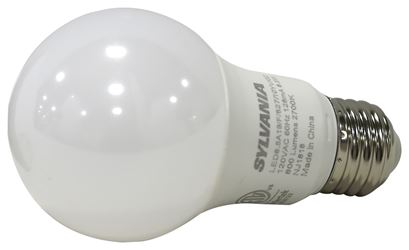 Sylvania 73886 LED Bulb, General Purpose, A19 Lamp, 60 W Equivalent, E26 Lamp Base, Frosted, Warm White Light