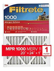 FILTER AIR ALRGN DFN 20X24X1IN, Pack of 4