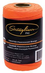 Stringliner Pro Series 35406 Construction Line, #18 Dia, 540 ft L, 165 lb Working Load, Nylon, Fluorescent Orange