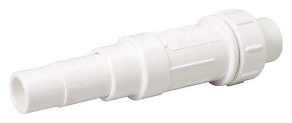 B & K 160-508HC Repair Pipe Coupling, 2 in, PVC, White, SCH 40 Schedule, 160 psi Pressure