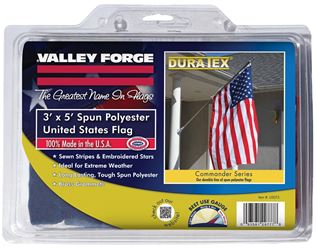 Valley Forge USDT3 USA Flag, 3 ft W, 5 ft H, Spun Polyester