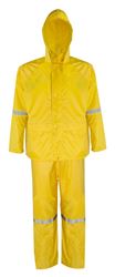 Diamondback RS3-01-XXL Rain Suit, 2XL, 44 in Inseam, Polyester, Yellow, Concealed Collar, Zipper with Storm Flap Closure