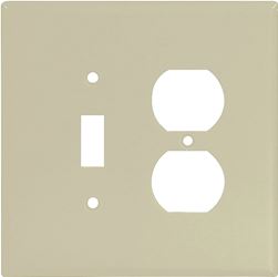 Eaton Wiring Devices 2148V-BOX Combination Wallplate, 5-1/4 in L, 5-5/16 in W, 2 -Gang, Thermoset, Ivory, Pack of 10