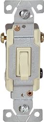 Eaton Wiring Devices 1303V-BOX Toggle Switch, 15 A, 120 V, Polycarbonate Housing Material, Ivory, Pack of 10