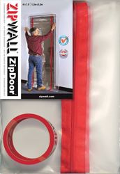 Zipwall ZDS Dust Containment Door Kit, Standard, 4 ft L, 7-1/2 ft W, Plastic