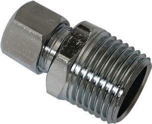 Plumb Pak PP74PCLF Straight Adapter, 1/2 x 3/8 in, MIP x Compression, Chrome