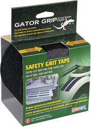 Incom RE3952 Safety Grit Tape, 15 ft L, 4 in W, PVC Backing, Black