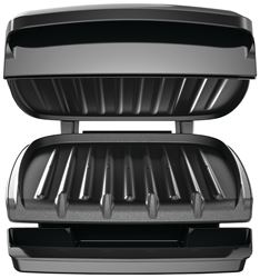 George Foreman GR340FB Plate Grill, 1000 W, 120 V, Metal/Plastic, Black