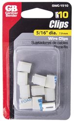 Gardner Bender GWC-1510 Wire Clip, Poly, White, Stick-On Mounting