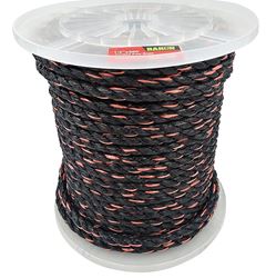 BARON 54613 Rope, 1/2 in Dia, 200 ft L, 420 lb Working Load, Polypropylene, Black/Orange