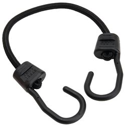 Keeper Ultra Series 06068 Bungee Cord, 18 in L, Rubber, Black, Hook End, Pack of 10