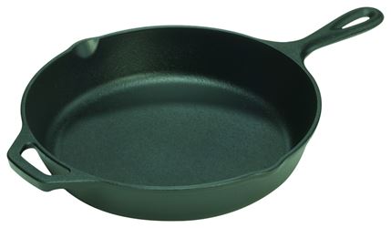 Lodge L10SK3 Pre-Seasoned Skillet, 12 in Dia, Iron, Black