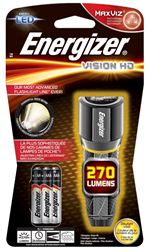 Energizer EPMHH32E Flashlight, AAA Battery, LED Lamp, 250 Lumens, 80 m Beam Distance, 2.5 hr Run Time, Silver