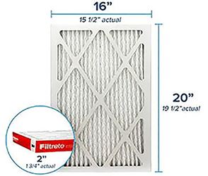 Filtrete Allergen Defense NADP00-2IN-4 Air Filter, 20 in L, 16 in W, 11 MERV, 1000 MPR, Polypropylene Frame, Pack of 4