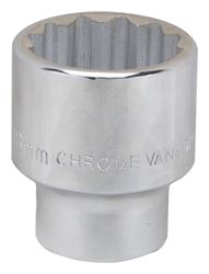 Vulcan MT-SM6038 Drive Socket, 38 mm Socket, 3/4 in Drive, 12-Point, Chrome Vanadium Steel, Chrome