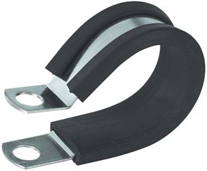 Gardner Bender PPR-1500 Insulated Clamp, 3/8 in Max Bundle Dia, Rubber/Steel, Black