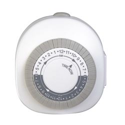 Westek TM1601DHB Mechanical Daily Timer, 15 A, 24 Cycles, On/Off Switch, 30 min Time Setting, Plug-In Mounting