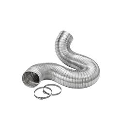 Lambro 3120UL Semi-Rigid Transition Duct Kit, 4 in, 8 ft L, Aluminum