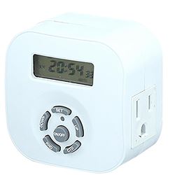 Westek TE55WHB Digital Bar Timer, 15 A, 120 V, 1080 W, 1 -Outlet, 7 On/Off Cycle Per Week Cycle, White
