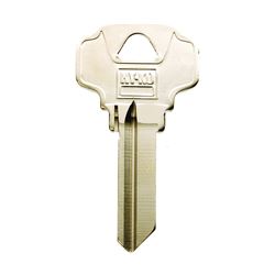 Hy-Ko 11010SC1D Key Blank, Brass, Nickel, For: Schlage Cabinet, House Locks and Padlocks, Pack of 10 