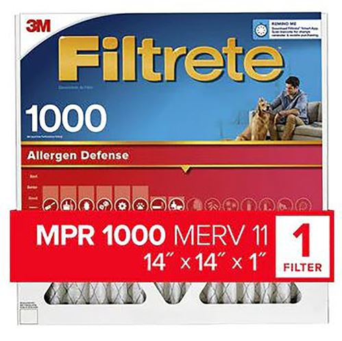 Filtrete AL11-4 Air Filter, 14 in L, 14 in W, 11 MERV, 1000 MPR, Polypropylene Frame, Pack of 4
